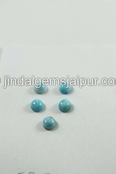 Larimar Smooth Round Cabochon